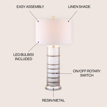 Evelyn 31" Resin LED Table Lamp - JONATHAN Y